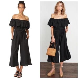 Faithfull “Holiday” Jumpsuit Black Sz 4